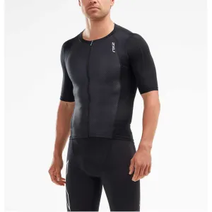 2XU Compression Sleeved Tri Top, Herren, schwarz, MT5518a