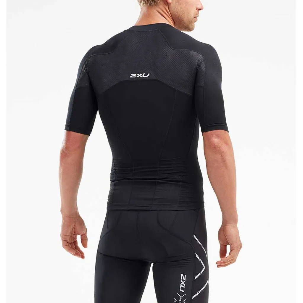 2XU Compression Sleeved Tri Top, Herren, schwarz, MT5518a