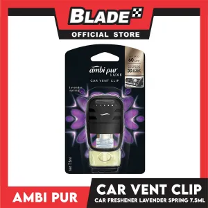 Ambi Pur Luxe Car Vent Clip Kit 7.5ml Lavender Spring
