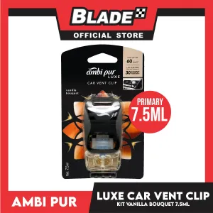 Ambi Pur Luxe Car Vent Clip Kit 7.5ml Vanilla Bouquet