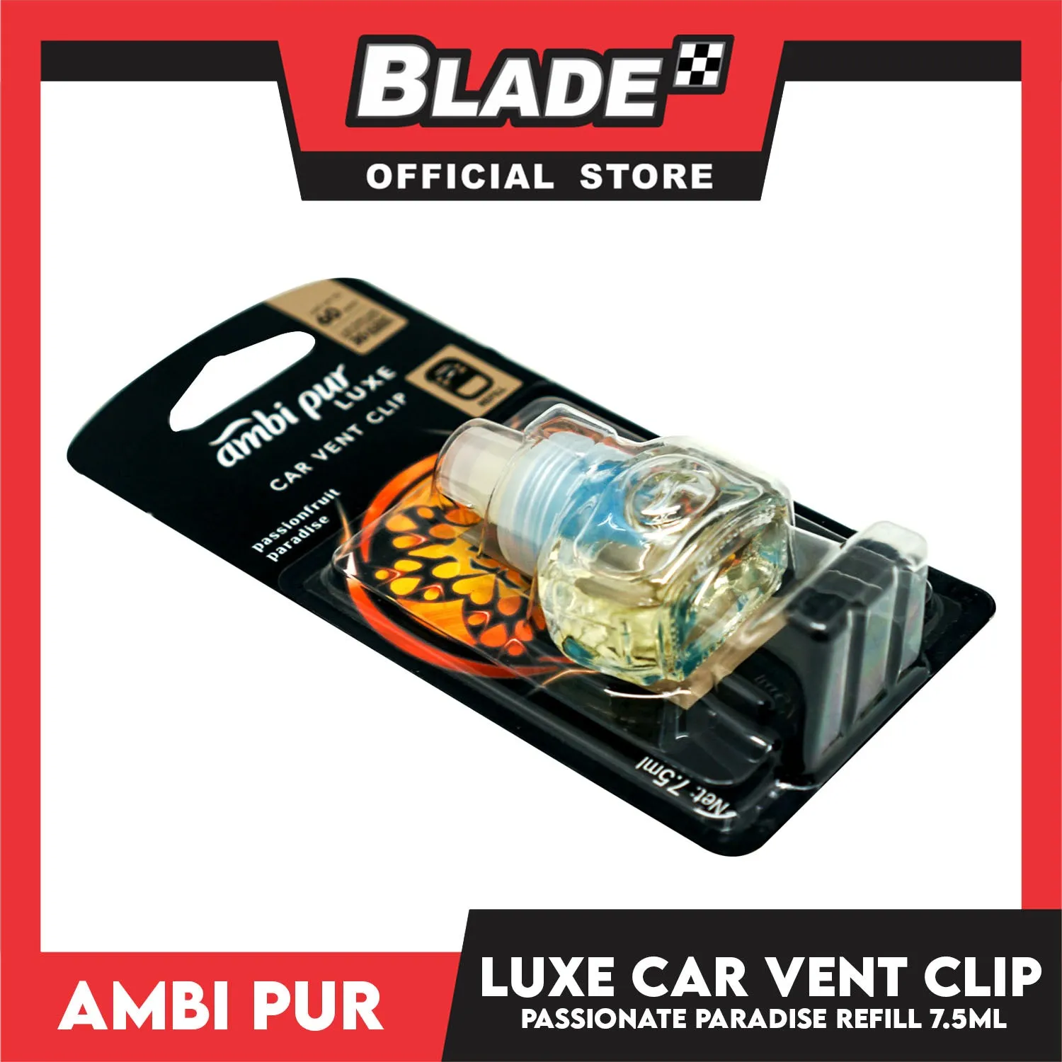 Ambi Pur Luxe Car Vent Clip Refill 7.5ml Passionfruit Paradise