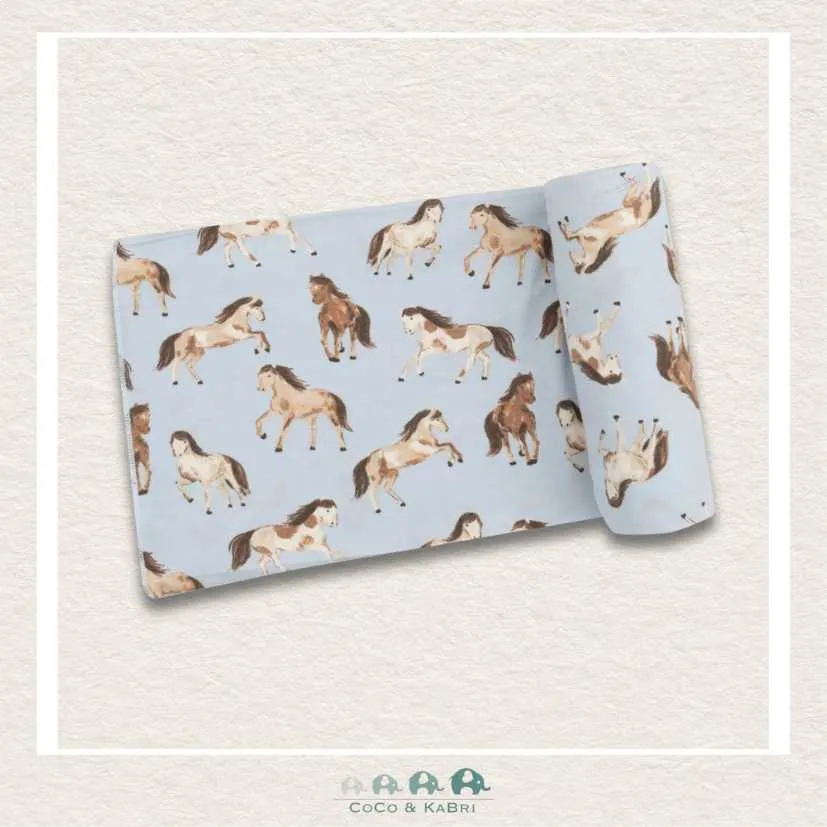 Angel Dear Horses Swaddle Blanket