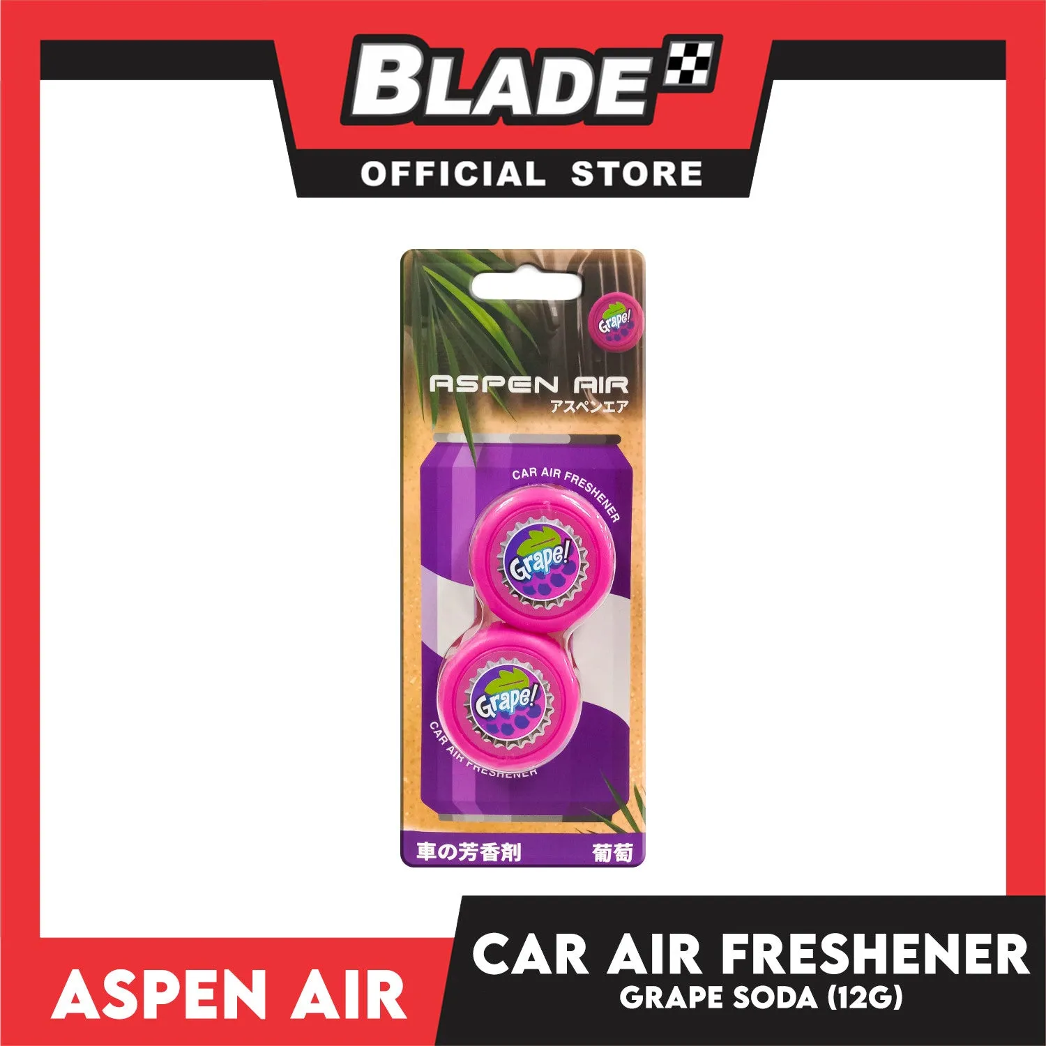 Aspen Air Car Air Freshener (Grape) Long Lasting Fragrance