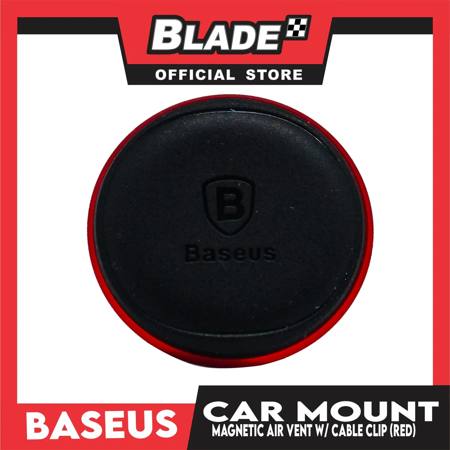 Baseus Car Mount Holder Magnetic Air Vent with Cable Clip SUGX-A09 (Red)