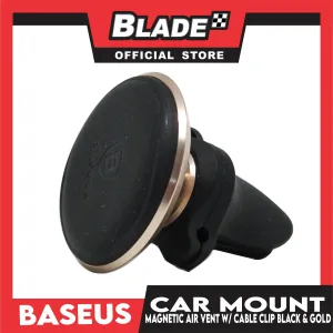 Baseus Car Mount Holder Magnetic Air Vent with Cable Clip SUGX-AOV (Black & Gold)