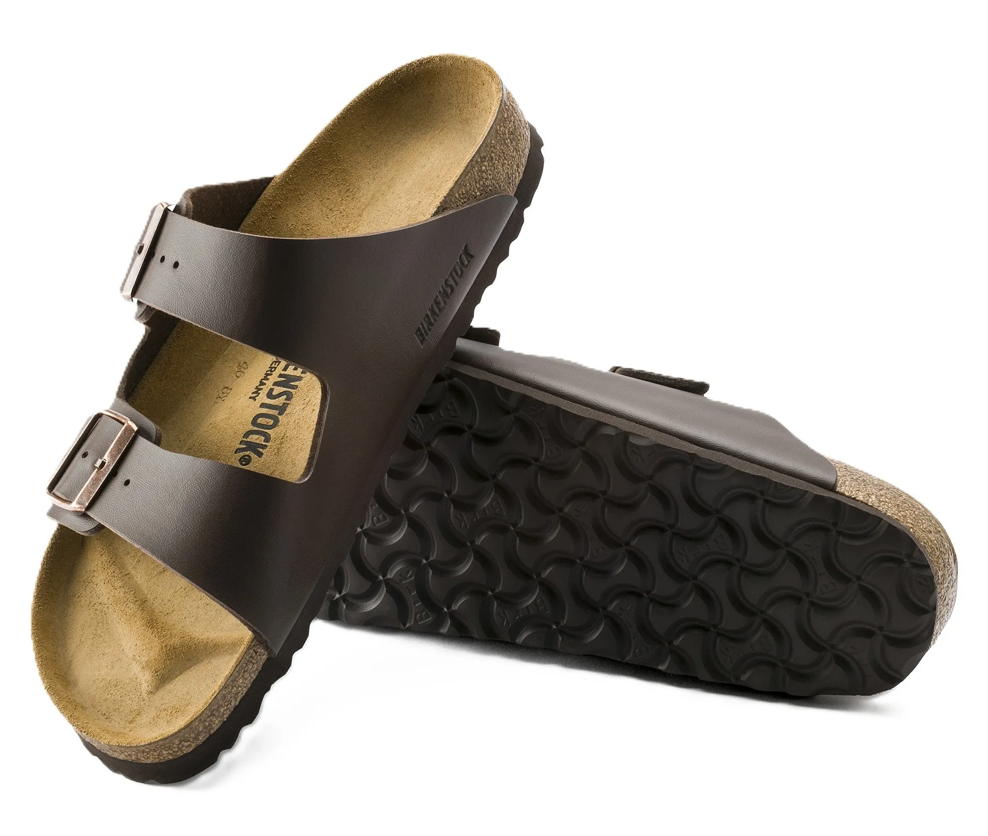 Birkenstock Arizona Sandals – Dark Brown Birko-Flor | Comfortable Cork Footbed