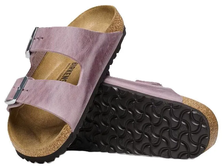 Birkenstock Arizona Sandals - Lavender Oiled Leather | Comfortable Cork Footbed