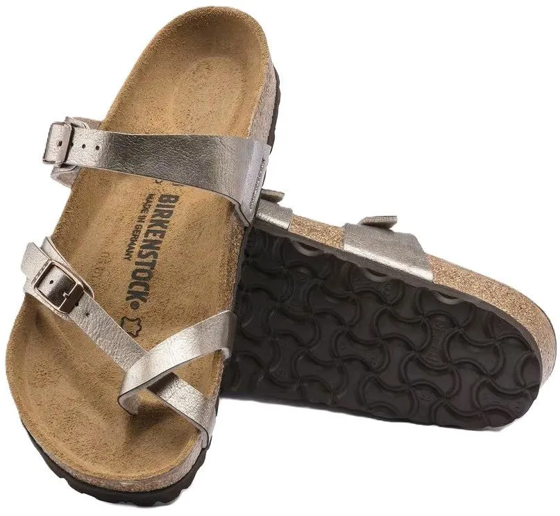 Birkenstock Mayari Sandals - Graceful Taupe Birko-Flor | Comfortable Cork Footbed