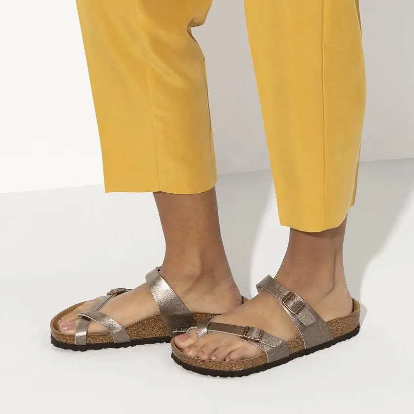 Birkenstock Mayari Sandals - Graceful Taupe Birko-Flor | Comfortable Cork Footbed