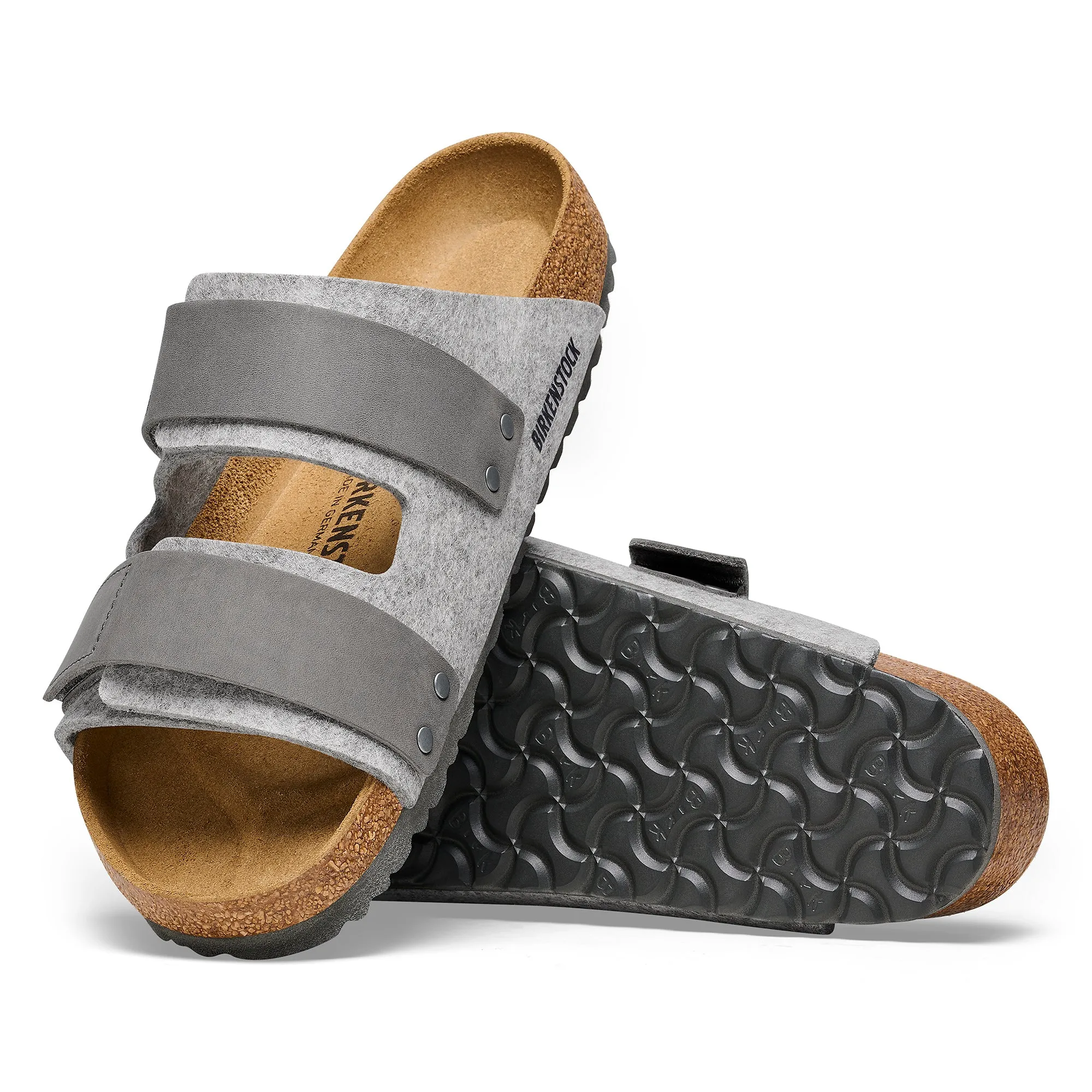 Birkenstock Uji light gray wool/iron oiled leather