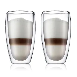 Bodum Pavina 2pc Glass set, Double Wall, Large 450ml