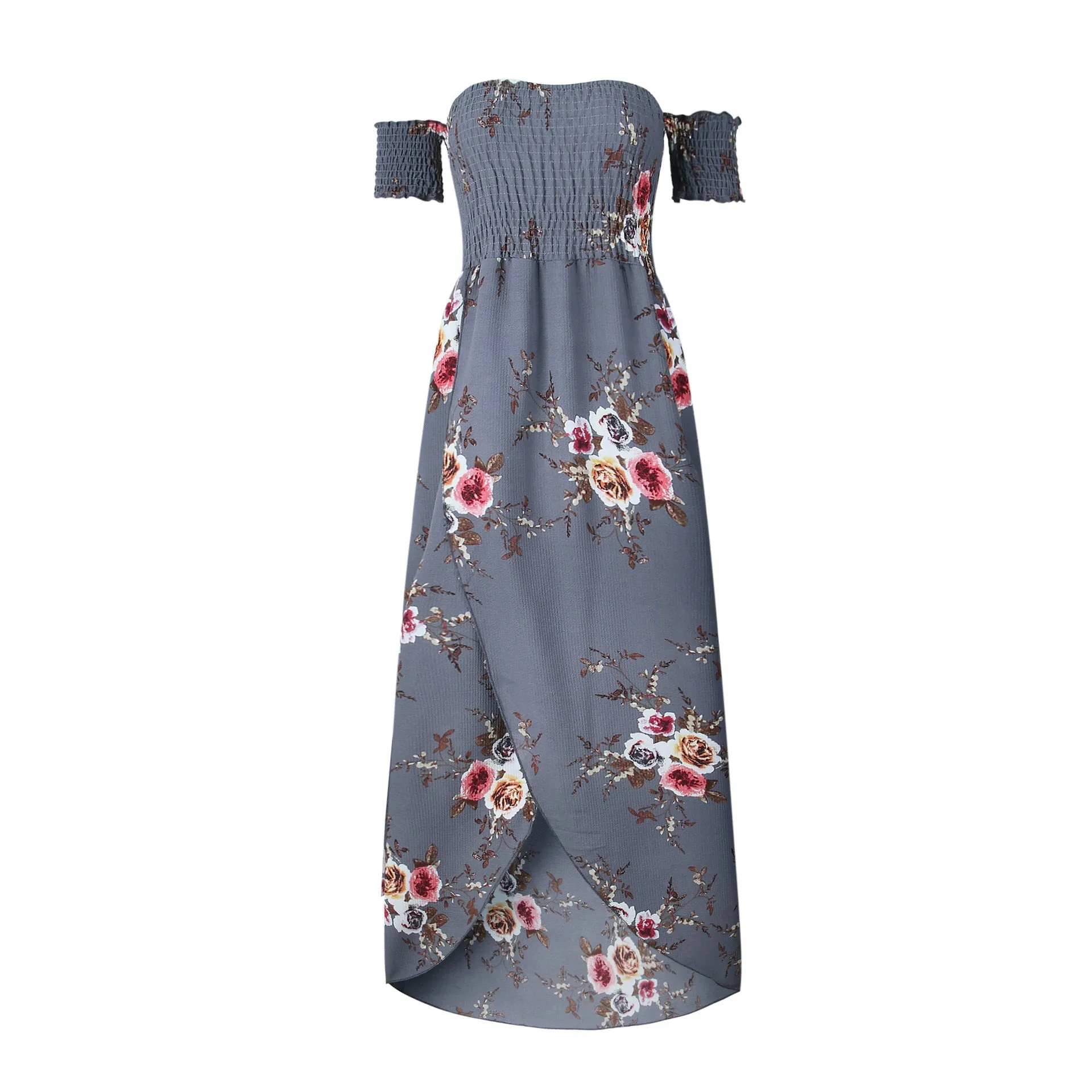 Boho Off-Shoulder Maxi Dress