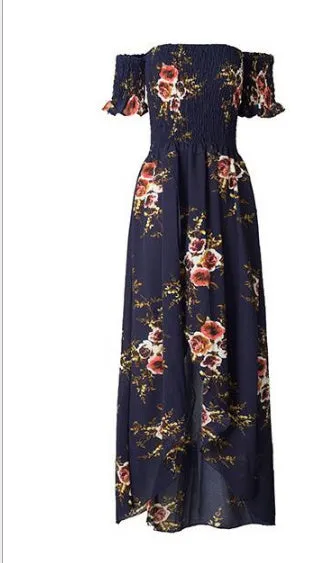Boho Off-Shoulder Maxi Dress