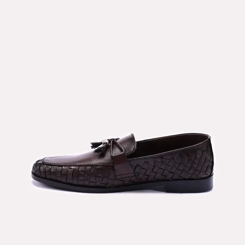 Brown Slip On Tassel Dress Shoes 0111367