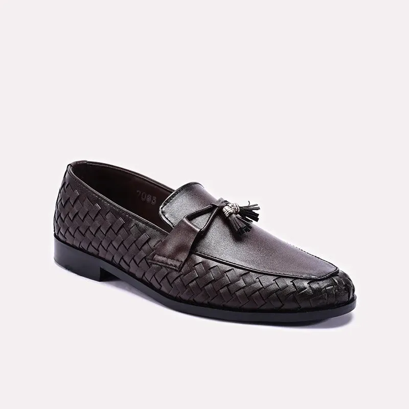 Brown Slip On Tassel Dress Shoes 0111367