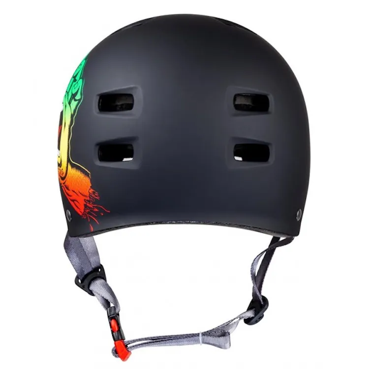 Bullet x Santa Cruz Screaming Hand Rasta Black Helmet Size S/M