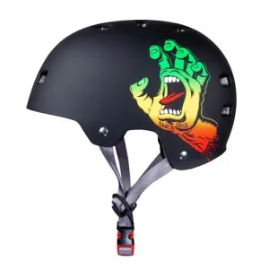 Bullet x Santa Cruz Screaming Hand Rasta Black Helmet Size S/M