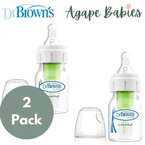 [Bundle of 2] Dr Brown's PP Narrow Anti-Colic Options  Baby Bottle, 1-Pack w/ Preemie Nipple