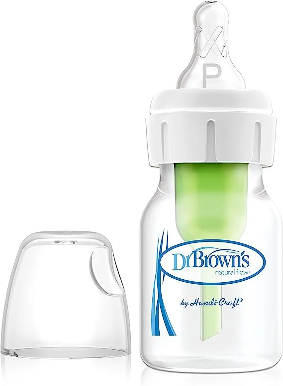 [Bundle of 2] Dr Brown's PP Narrow Anti-Colic Options  Baby Bottle, 1-Pack w/ Preemie Nipple