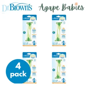 [Bundle of 4] Dr Brown's 9oz/270ml Wide-Neck "Options " Bottle Conversion Kit
