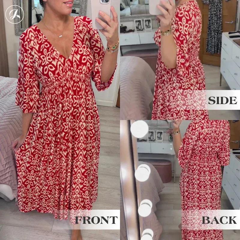 Casual Print V-neck - (Hot Sale - 48% OFF Vip Shipping)