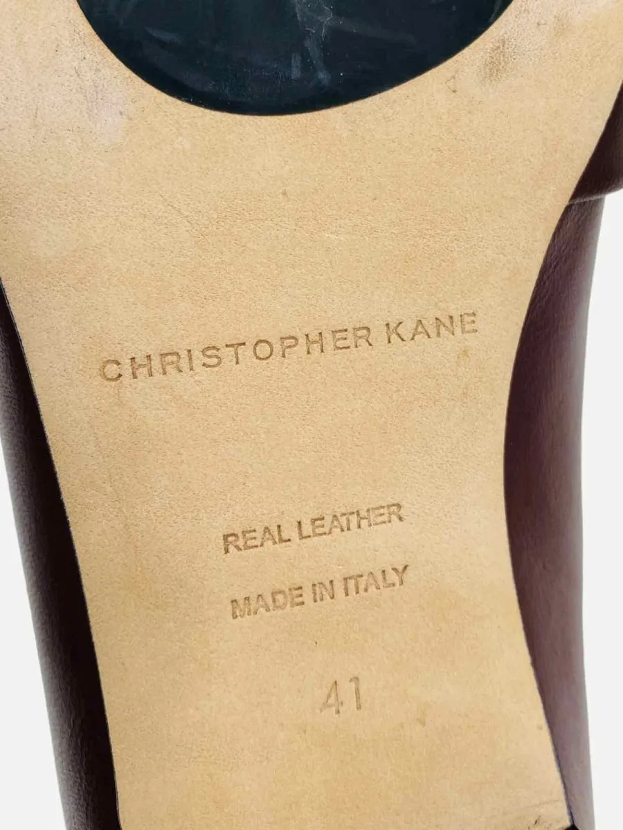 CHRISTOPHER KANE Burgundy Ballet Flats 41