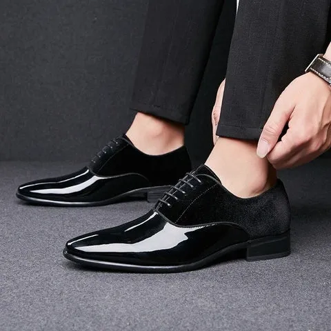 Classy Office,Wedding,Party Wear Black Shoes With Lace-Up For All Season-Unique and Classy