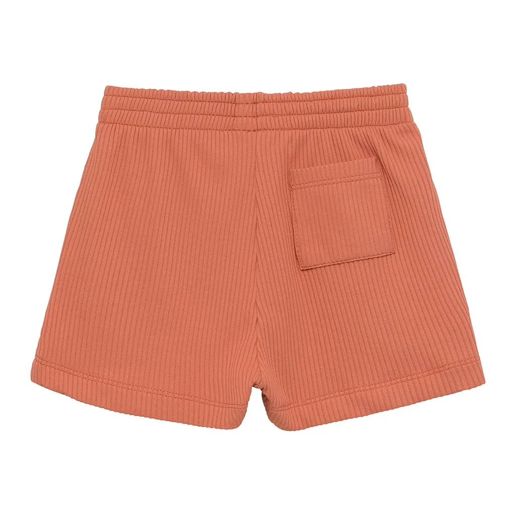 Coral Rib Mini Swim Trunk