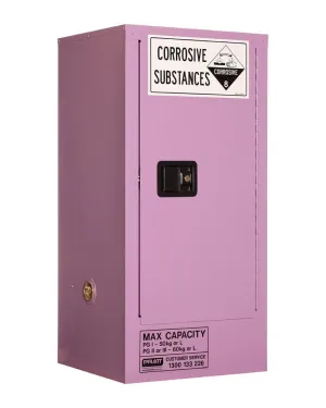 Corrosive Substance Storage Cabinet Metal 60L 1 Door 2 Shelves - Purple