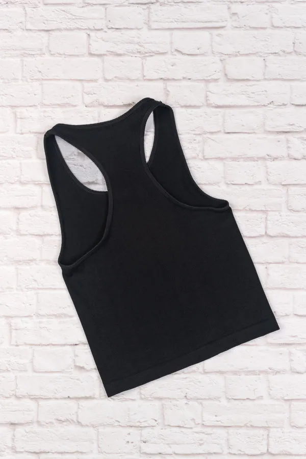 Cropped Racerback - Black