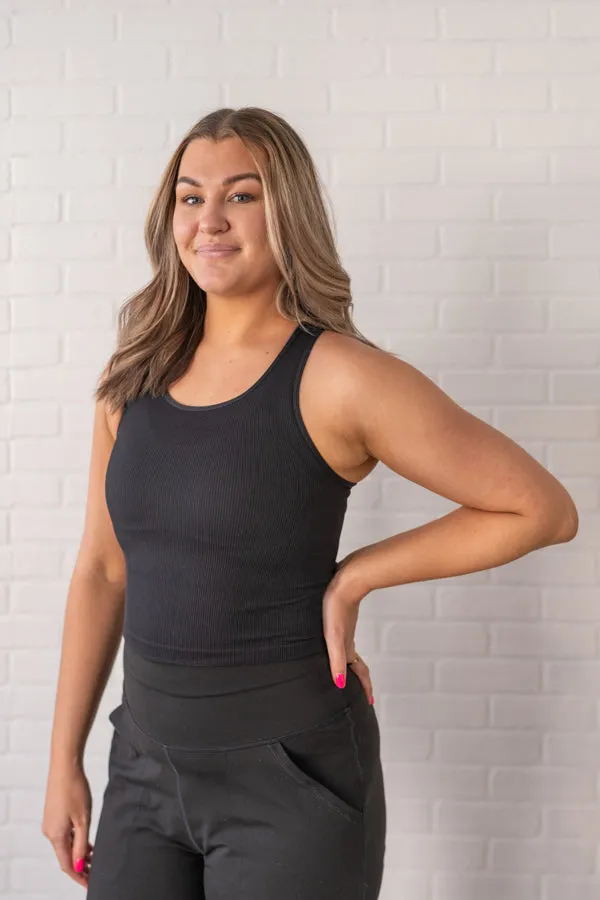 Cropped Racerback - Black