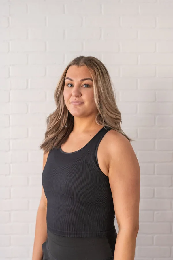 Cropped Racerback - Black