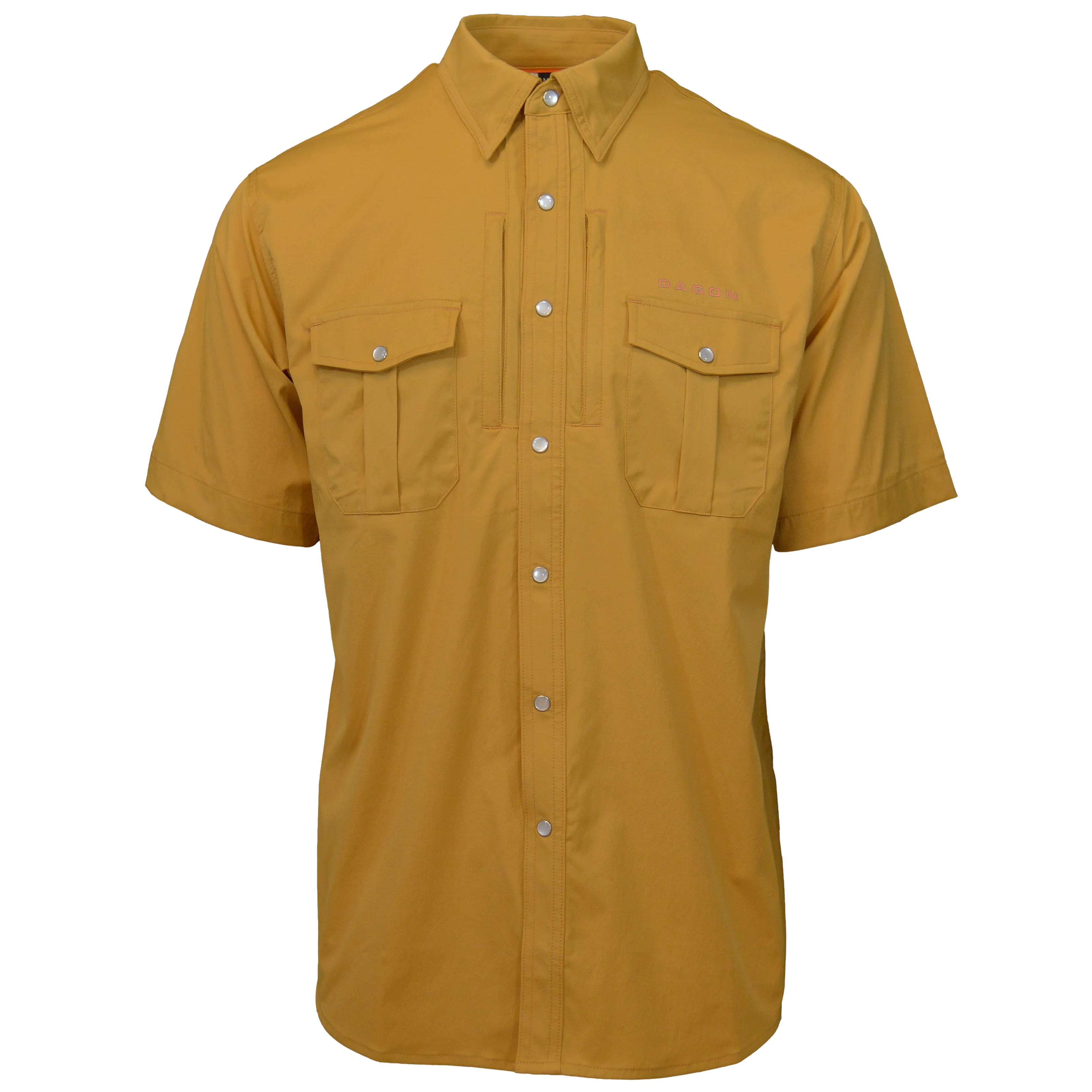 Dagon’s Master Series Short Sleeve Snap Shirt- Sunflower Khaki