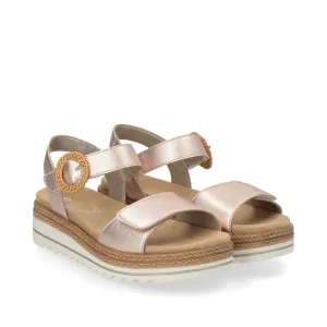 Double Strap Copper Platform Sandal