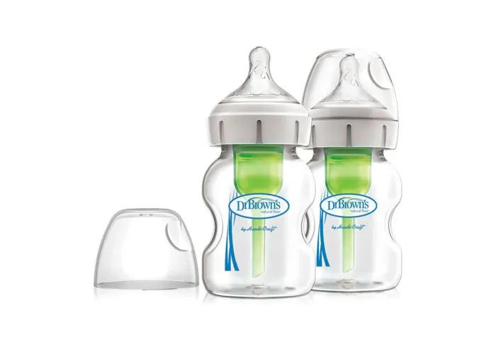 Dr Brown's Glass Wide-Neck Options  Bottle 5 OZ/150 ML, 2-PK