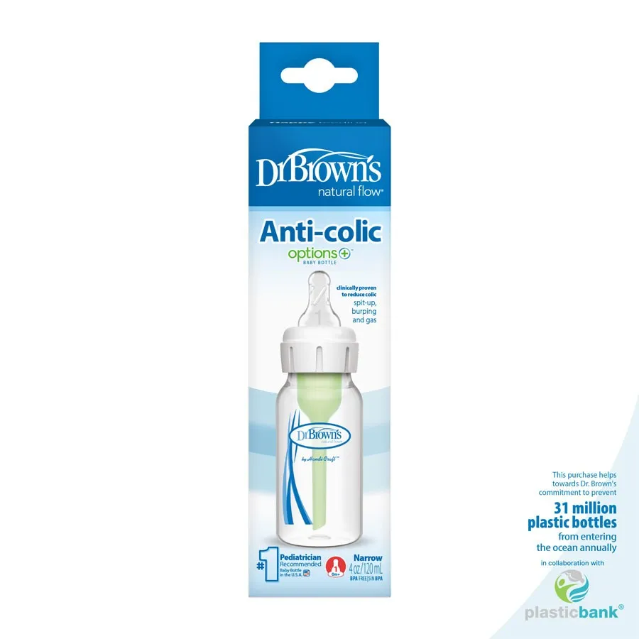 Dr. Brown's Narrow Natural Flow Anti-Colic Options  Bottle (4oz)