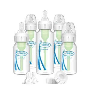 Dr. Brown's Narrow Natural Flow Anti-Colic Options  Bottles Newborn Feeding Set