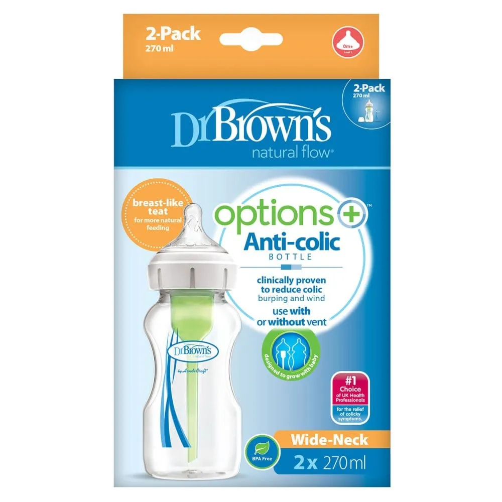 Dr Brown’s Options  Anti-Colic Bottle (270ml, Twin Pack)