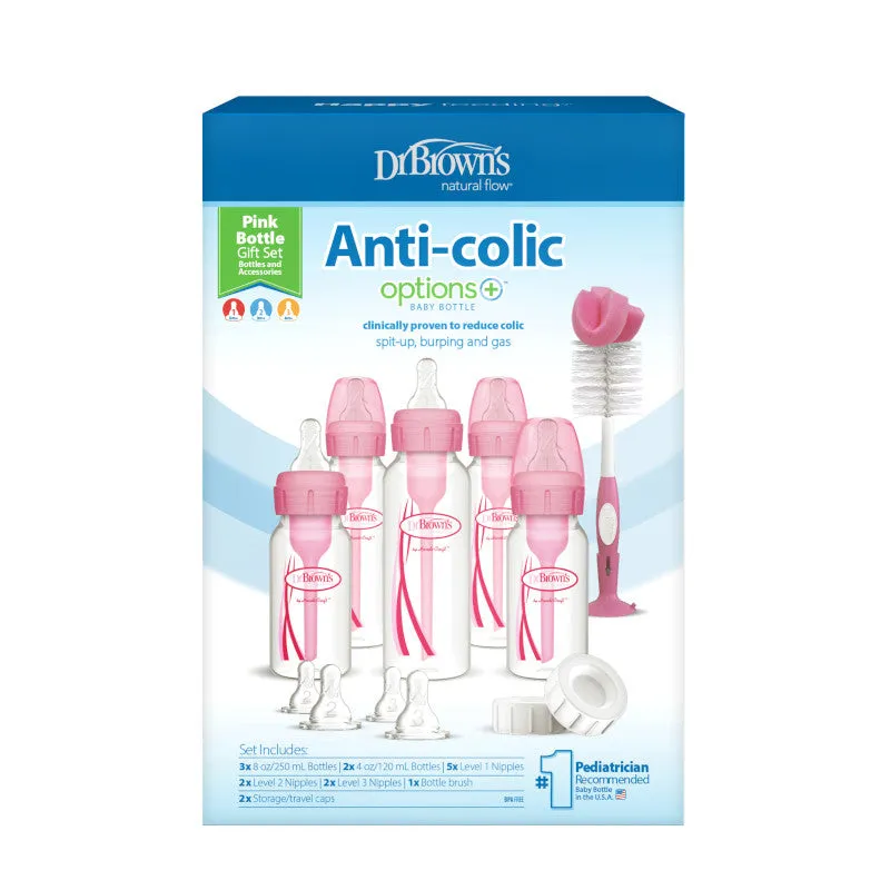 Dr Brown's PP Options  Narrow-Neck Bottle Pink Gift Set