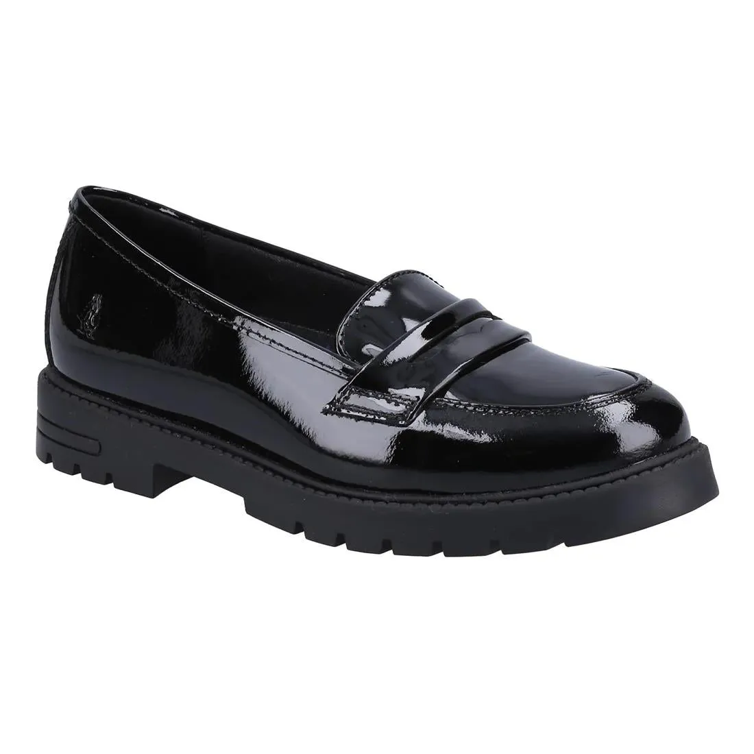 Hush Puppies Hazel Snr Black Patent School Shoes