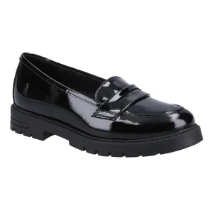 Hush Puppies Hazel Snr Black Patent School Shoes