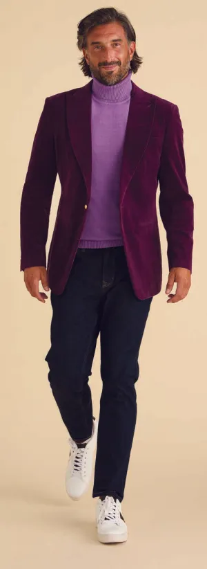 Inserch Velvet Blazer BL007-166 Deep Violet (IN STORE) (FINAL SALE) (M L ONLY)