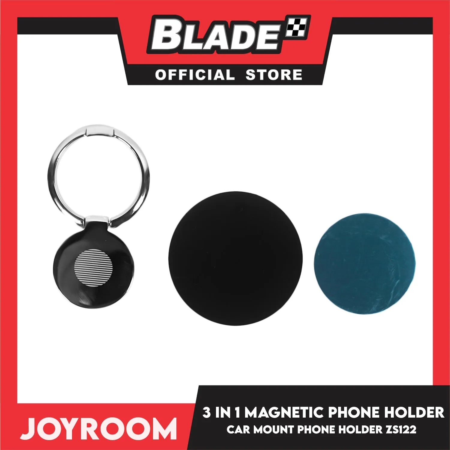 Joyroom 3-in-1 Magnetic Phone Holder ZS122 (Black) Car Mount Smartphone Holder