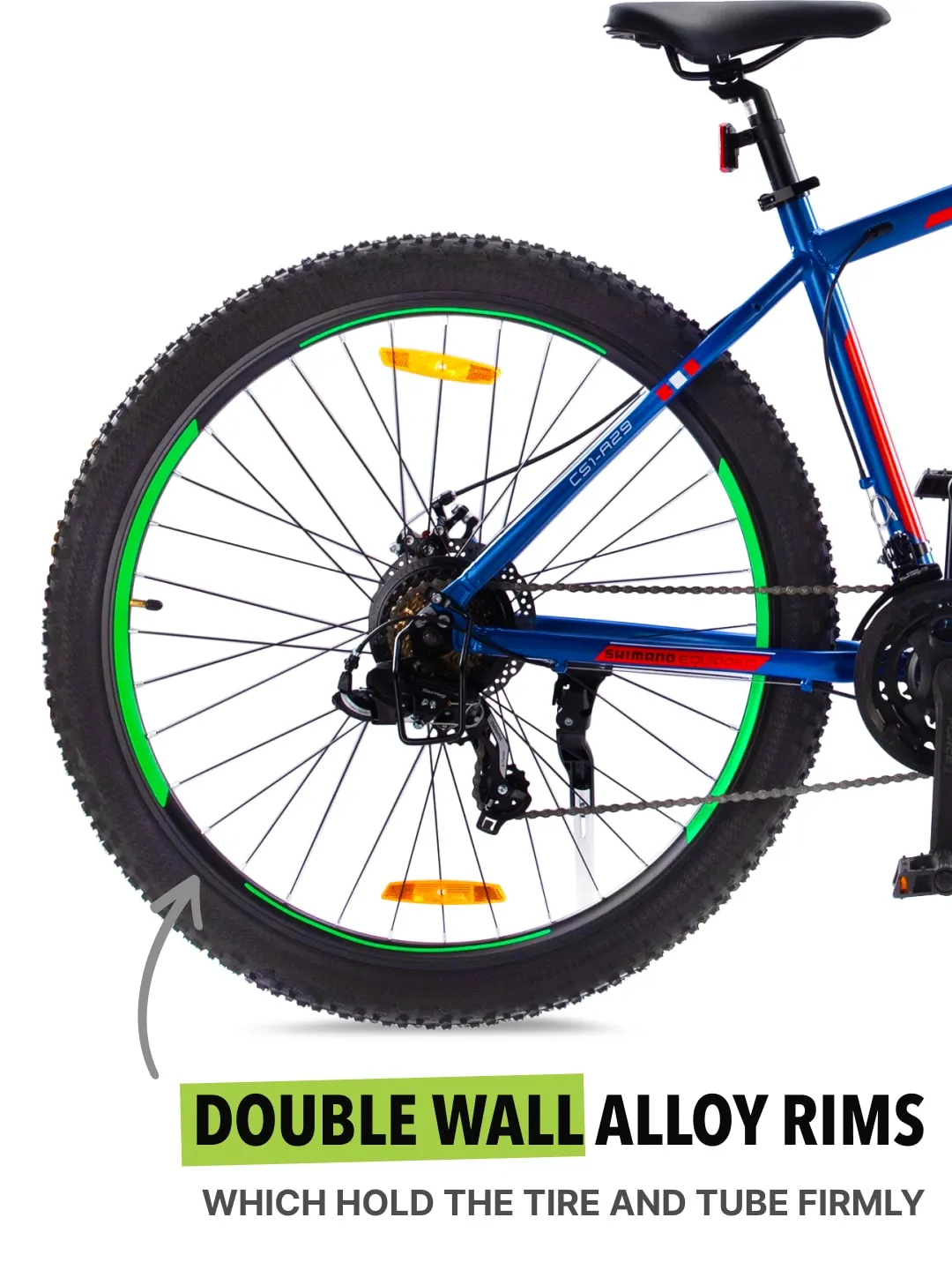 KARA29TBLUE Alloy 21 Speed Shimano Gear 29 inch Mountain Cycle, Dual Disc Brake, Front Suspension, Free Trainer Sessions, Cycling Event
