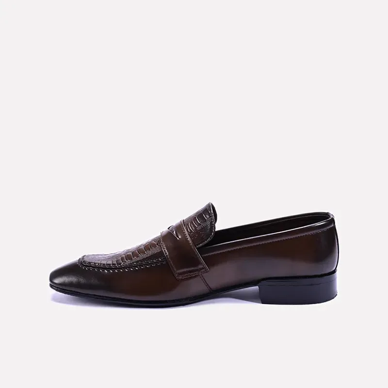 Langston Brown Slip On Formal Shoes 0111255