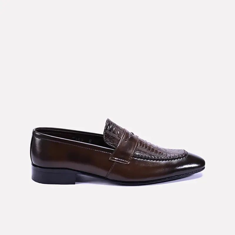 Langston Brown Slip On Formal Shoes 0111255
