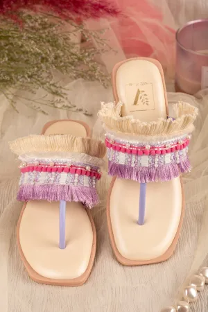 Lilac Love T-strap Flats