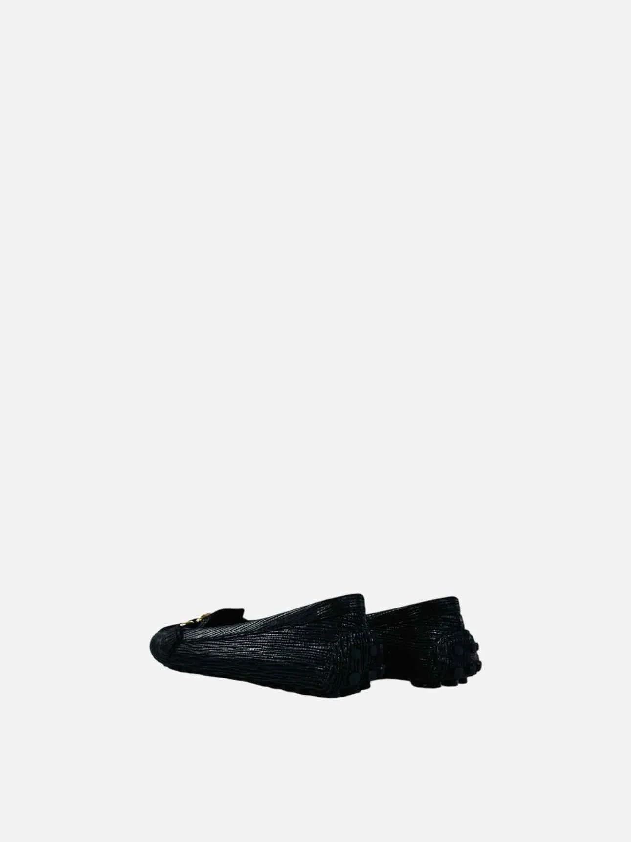 LOUIS VUITTON Oxford Black Loafers 38.5