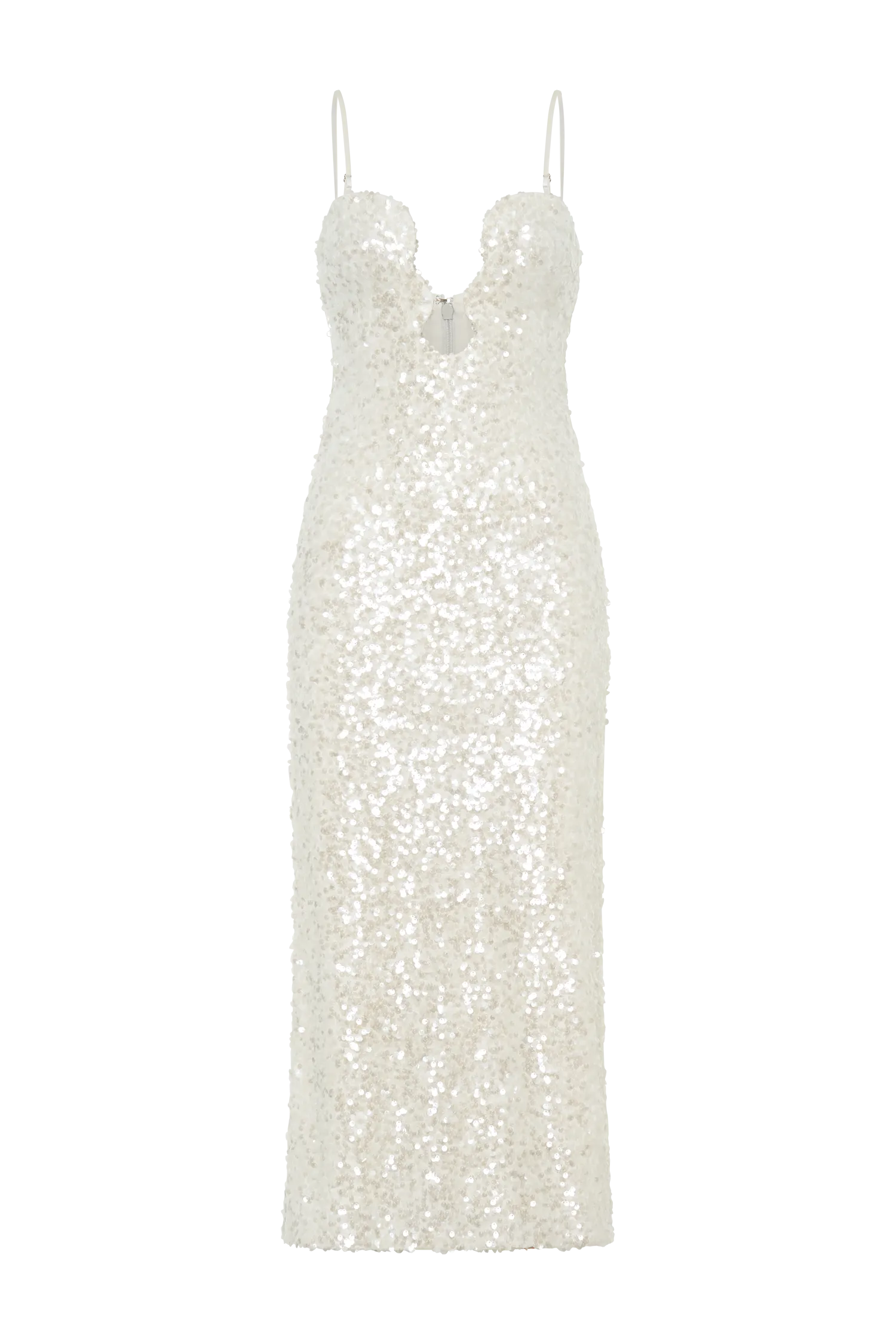 Makari Sequin Maxi Dress - White