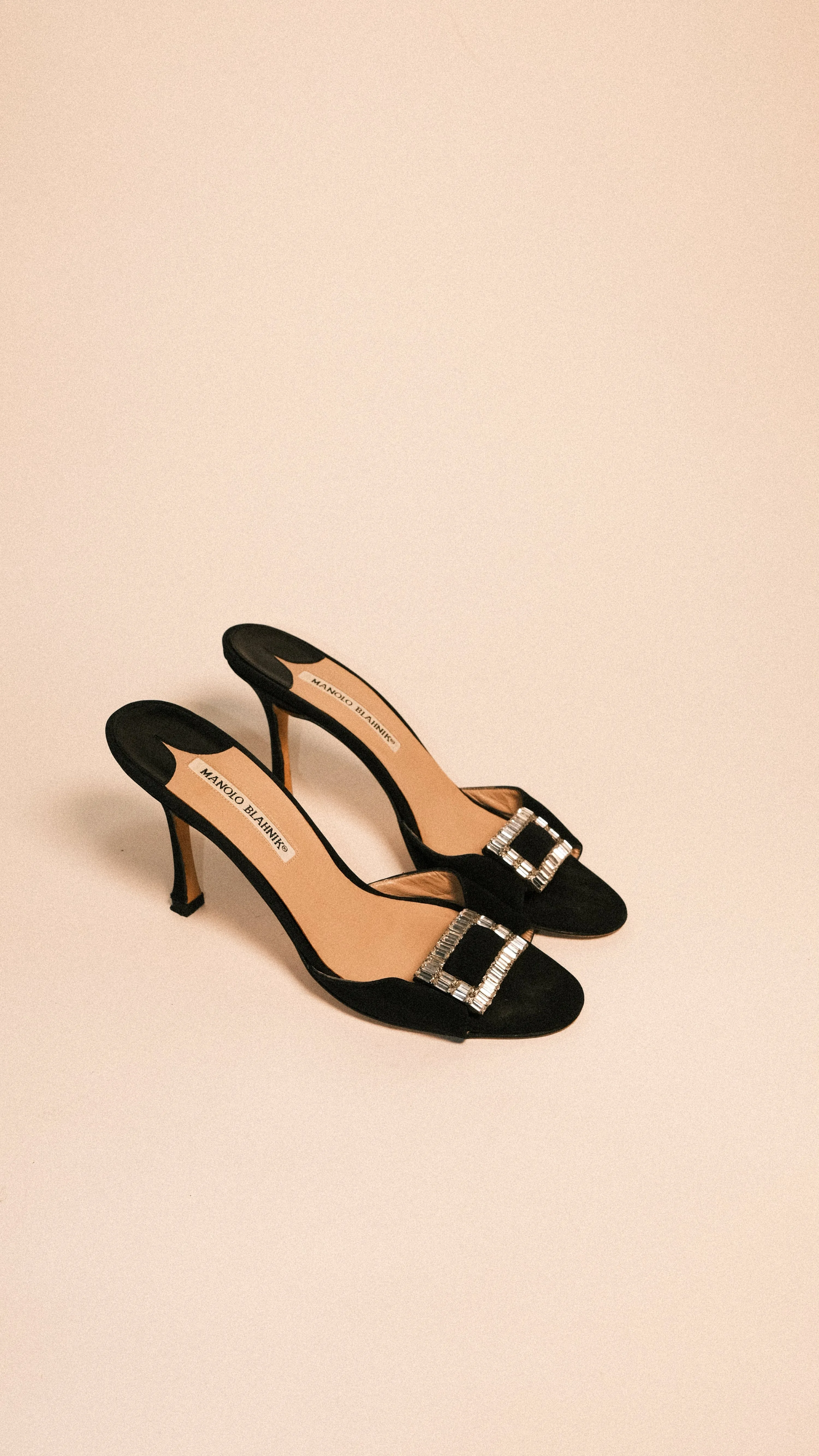 Manolo Blahnik Crystal Buckle Mule EU 38